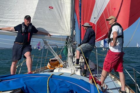 Spinnaker duty on Achates